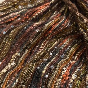 Autumn Multicolor Woven Scarf with Fringe